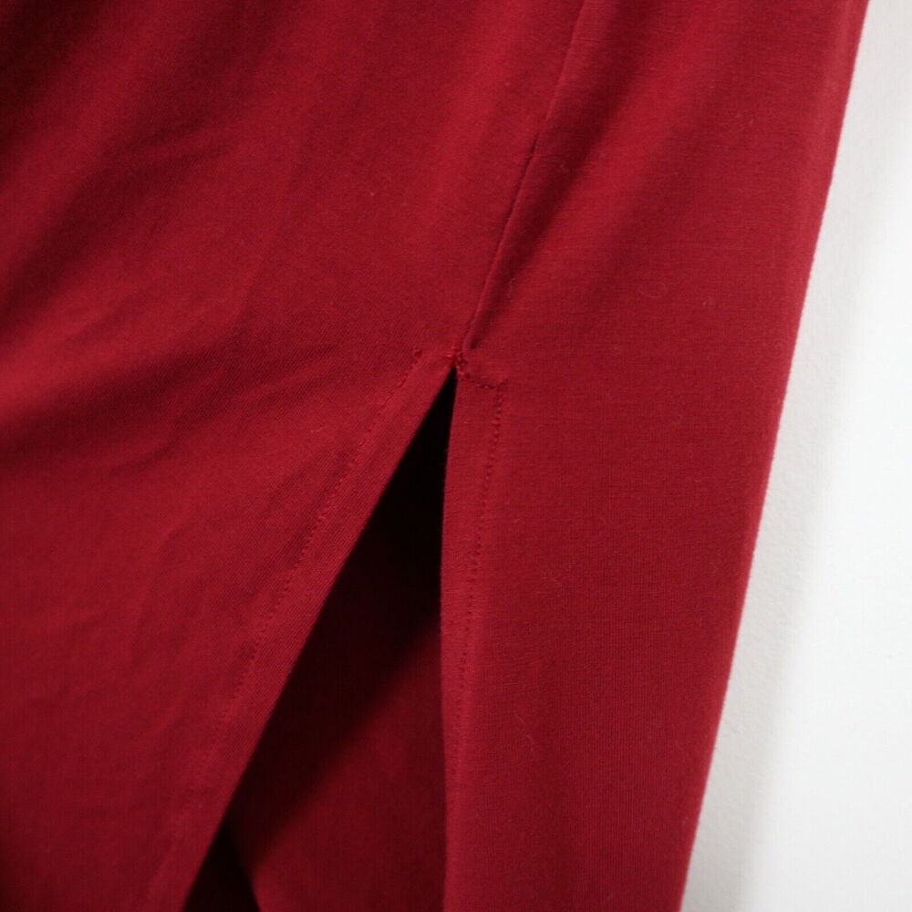 Universal Standard Size 6/8 Simone Ruched Bamboo Jersey Maxi Dress Red - Picture 9 of 12